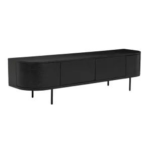 Orson Round Entertainment Unit - Matt Black Oak by GlobeWest, a Entertainment Units & TV Stands for sale on Style Sourcebook