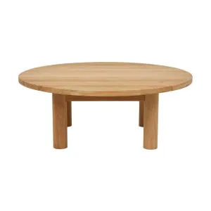 Cannes Round Coffee Table - Natural Teak by GlobeWest, a Tables for sale on Style Sourcebook