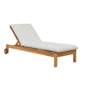 Cannes Sunbed - Snow - Natural Teak by GlobeWest, a Outdoor Sunbeds & Daybeds for sale on Style Sourcebook