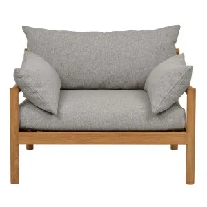 Wilomena Sofa Chair - Fog - Natural Teak by GlobeWest, a Outdoor Chairs for sale on Style Sourcebook