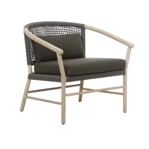 Normandy Occasional Chair - Graphite - Aged Teak by GlobeWest, a Outdoor Chairs for sale on Style Sourcebook