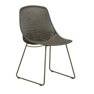 Granada Scoop Closed Weave Dining Chair - Moss by GlobeWest, a Outdoor Chairs for sale on Style Sourcebook