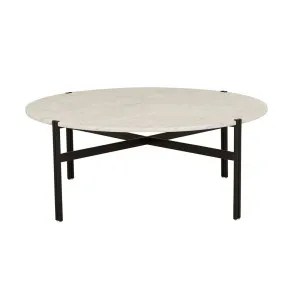 Atlas Twin Coffee Table - Matt White Marble - Black by GlobeWest, a Coffee Table for sale on Style Sourcebook