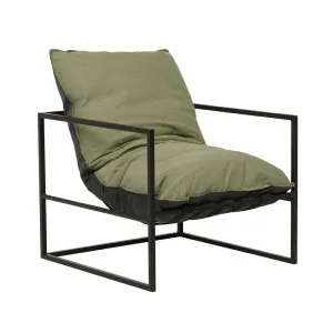 Aruba Frame Occasional Chair - Moss - Black by GlobeWest, a Outdoor Chairs for sale on Style Sourcebook