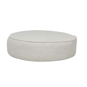 Vittoria Retreat Round Ottoman - Oat Boucle by GlobeWest, a Ottomans for sale on Style Sourcebook