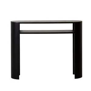 Classique Oval Small Shelf Console - Matt Dark Oak by GlobeWest, a Console Table for sale on Style Sourcebook