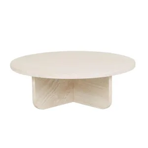 Amara Curve Coffee Table - Natural Travertine by GlobeWest, a Coffee Table for sale on Style Sourcebook