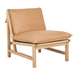 Sketch Cantaloupe Occasional Chair - Camel Leather - Light Oak by Sketch, a Chairs for sale on Style Sourcebook