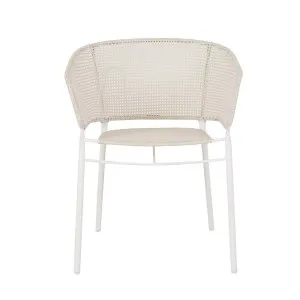 Cabana Woven Dining Armchair - Chalk - White by GlobeWest, a Outdoor Chairs for sale on Style Sourcebook