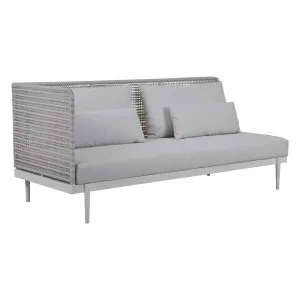 Cabana Link 2 Seater Left Arm Sofa - Snow - Chalk by GlobeWest, a Outdoor Sofas for sale on Style Sourcebook