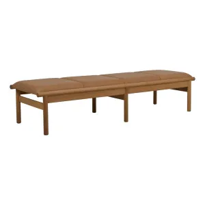 Tolv Neuf Bench Seat - Camel Leather - Light Oak by Tolv, a Benches for sale on Style Sourcebook