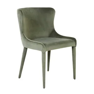 Claudia Dining Chair - Cypress Green Velvet by GlobeWest, a Chairs for sale on Style Sourcebook