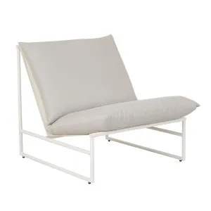 Pier Sling Occasional Chair - Light Grey - White by GlobeWest, a Outdoor Chairs for sale on Style Sourcebook