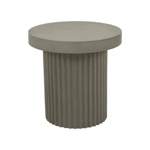 Ossa Ribbed Side Table - Grey by GlobeWest, a Tables for sale on Style Sourcebook