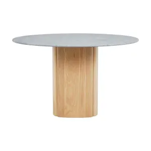 Sketch Tathra Dining Table - White Marble - Light Oak by Sketch, a Dining Tables for sale on Style Sourcebook