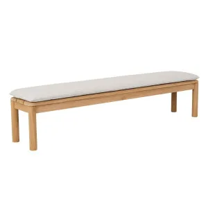 Lucy Bench Seat - Oyster - Natural Teak by GlobeWest, a Outdoor Benches for sale on Style Sourcebook