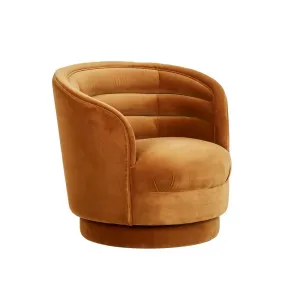 Kennedy Luca Occasional Chair - Toffee Velvet by GlobeWest, a Chairs for sale on Style Sourcebook