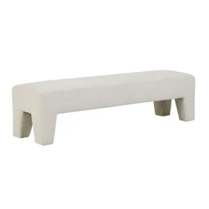 Hugo Angled Bench Seat - Oat Boucle by GlobeWest, a Benches for sale on Style Sourcebook