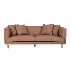 Sidney Fold 3 Seater Sofa - Rust Speckle - Natural Ash Veneer by GlobeWest, a Sofas for sale on Style Sourcebook