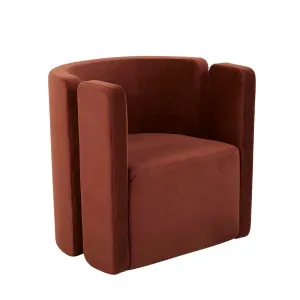 Juno Moon Occasional Chair - Cinnamon Velvet by GlobeWest, a Chairs for sale on Style Sourcebook