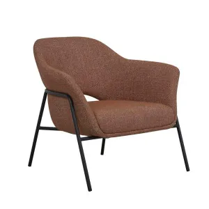 Vittoria Metal Leg Occasional Chair - Rust Speckle - Black Metal by GlobeWest, a Chairs for sale on Style Sourcebook