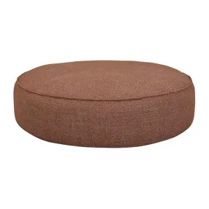 Vittoria Retreat Round Ottoman - Rust Speckle by GlobeWest, a Ottomans for sale on Style Sourcebook