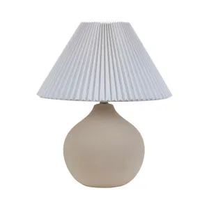 Lorne Ball Table Lamp - Nude Sand - White by GlobeWest, a Table & Bedside Lamps for sale on Style Sourcebook