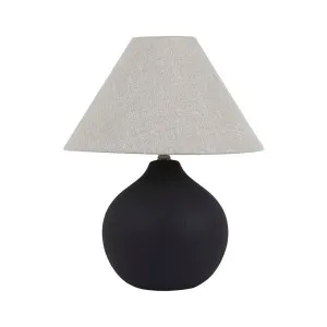 Lorne Ball Table Lamp - Black Sand - Wheat by GlobeWest, a Table & Bedside Lamps for sale on Style Sourcebook