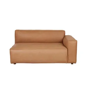 Sketch Baker Left Chaise - Camel Leather by Sketch, a Sofas for sale on Style Sourcebook