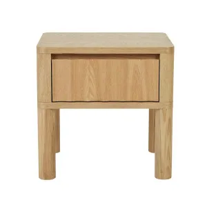 Oliver Fluted 1 Drawer Bedside - Natural Ash by GlobeWest, a Bedside Tables for sale on Style Sourcebook