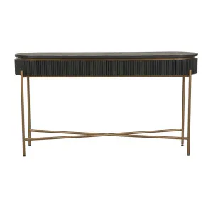 Arthur Console - Matt Black - Antique Brass by GlobeWest, a Console Table for sale on Style Sourcebook