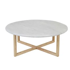 Camille Marble Coffee Table - Matt White Marble - Natural Ash by GlobeWest, a Coffee Table for sale on Style Sourcebook