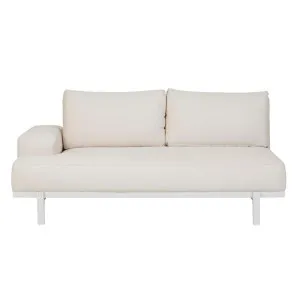 Aruba Platform 2 Seater Left Arm - Canvas - White by GlobeWest, a Outdoor Sofas for sale on Style Sourcebook