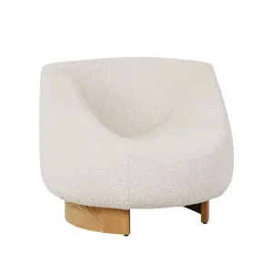 Hana Occasional Chair - Oat Boucle - Natural Ash Veneer by GlobeWest, a Chairs for sale on Style Sourcebook