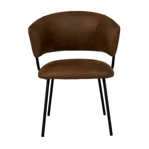 Mimi Dining Chair - Tan - Black by GlobeWest, a Chairs for sale on Style Sourcebook