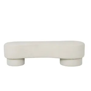 Zola Bench Seat - Chalk Boucle by GlobeWest, a Benches for sale on Style Sourcebook