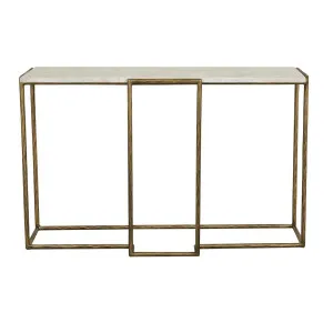 Verona Classic Console - Latte - Antique Brass by GlobeWest, a Console Table for sale on Style Sourcebook