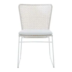 Cabana Sleigh Dining Chair - Chalk - White by GlobeWest, a Outdoor Chairs for sale on Style Sourcebook