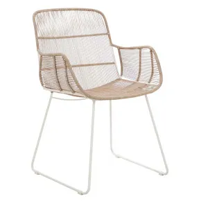 Marina Laze Dining Armchair - Linen - Sand by GlobeWest, a Outdoor Chairs for sale on Style Sourcebook