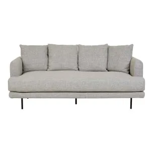 Vittoria Giselle 2 Seater Sofa - Cement - Black Metal by GlobeWest, a Sofas for sale on Style Sourcebook