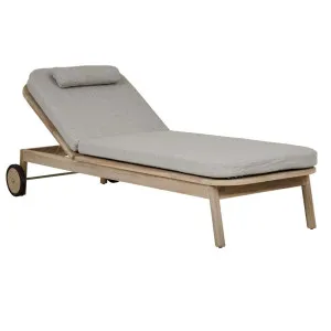 Normandy Sunbed - Light Grey - Aged Teak by GlobeWest, a Outdoor Sunbeds & Daybeds for sale on Style Sourcebook