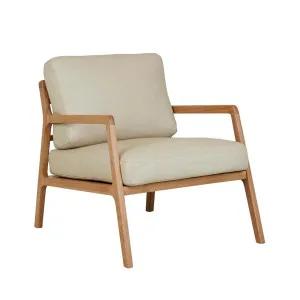 Sketch Nysse Occasional Chair - Limestone Leather - Light Oak by Sketch, a Chairs for sale on Style Sourcebook