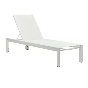 Pier Straight Sunbed - White - White by GlobeWest, a Outdoor Sunbeds & Daybeds for sale on Style Sourcebook