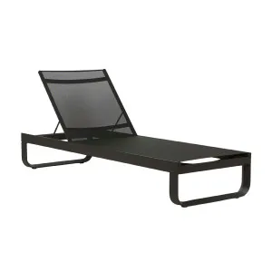 Pier Curve Sunbed - Black - Black by GlobeWest, a Outdoor Sunbeds & Daybeds for sale on Style Sourcebook