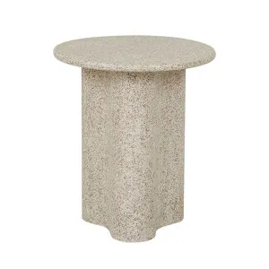 Artie Outdoor Wave Side Table - Warm Sand by GlobeWest, a Tables for sale on Style Sourcebook