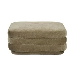 Kennedy Ribbed Large Square Ottoman - Silver Sage by GlobeWest, a Ottomans for sale on Style Sourcebook