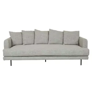 Vittoria Giselle 3 Seater Sofa - Cement - Black Metal by GlobeWest, a Sofas for sale on Style Sourcebook