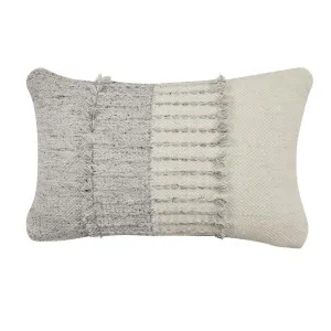 Juniper Linear Cushion - Grey/Natural by GlobeWest, a Cushions, Decorative Pillows for sale on Style Sourcebook