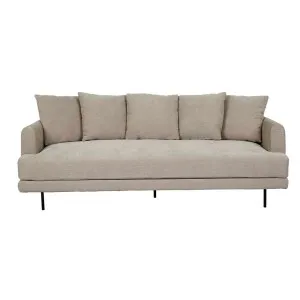 Vittoria Giselle 3 Seater Sofa - Copeland Birch - Black Metal by GlobeWest, a Sofas for sale on Style Sourcebook