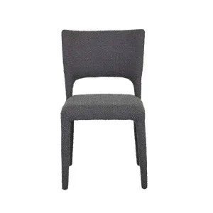 Stevie Dining Chair - Charcoal Boucle by GlobeWest, a Chairs for sale on Style Sourcebook